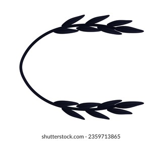 Black leaf headband. vector illustration