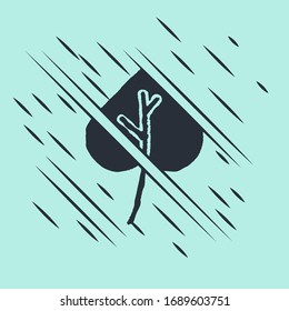 Schwarzes Leaf Symbol einzeln auf grünem Hintergrund. Bleischild. Symbol für frisches Naturprodukt. Glitzer Stil. Vektorillustration-Illustration