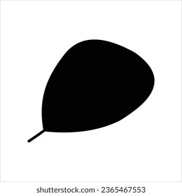 black leaf icon stock illustration 