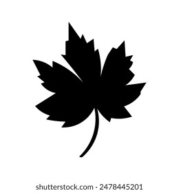 Black leaf illustration with typography model