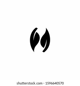 Black Leaf logo icon design vector illustration