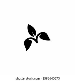 Black Leaf logo icon design vector illustration