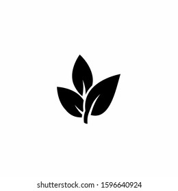 Black Leaf logo icon design vector illustration