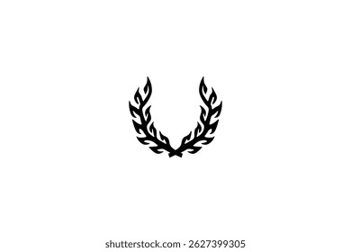 schwarzes Blatt Logo, Vektorgrafik, Logo-Design