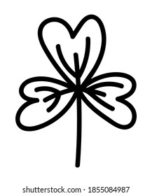BLACK LEAF ON A WHITE BACKGROUND IN VECTOR