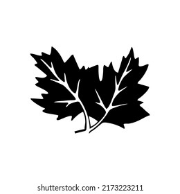 black leaf vector image  suitable for web icon etc.