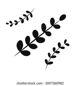 black leaf vector for invitation or banner decoration