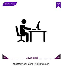 Black learning icon  vector.  Best modern , simple, isolated, school-pictograms , logo, flat icon for website design or mobile applications, UI / UX design vector format