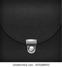 Black leather bag abstract background - vector eps10