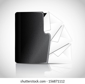 Black Leather Folder Icon