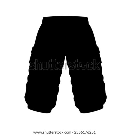 Black Leather pant silhouette vector design.