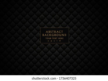 Black leather sofa texture background. Vector illustration.