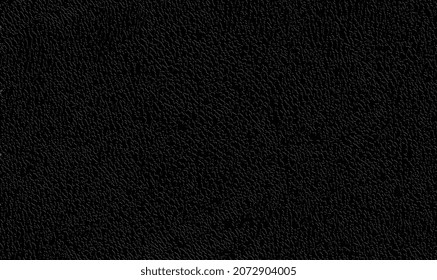 Black leather texture background. Seamless pattern vector background. Seamless Black natural leather texture. Distressed overlay texture of natural leather, grunge background. Vector illustration.