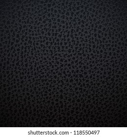 Black Leather Texture Background. Vector Skin Texture