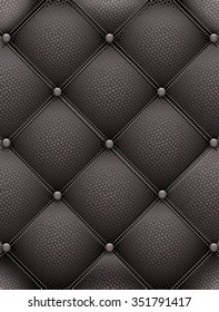 Black leather upholstery furniture/vector symmetric illustration for your design.