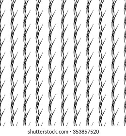 Black leaves seamless background. Vector illustration for your design