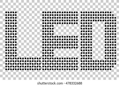 Black LED Symbol, at transparent effect background
