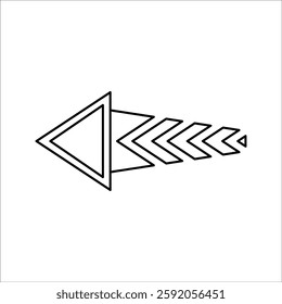 Black left arrow icon design