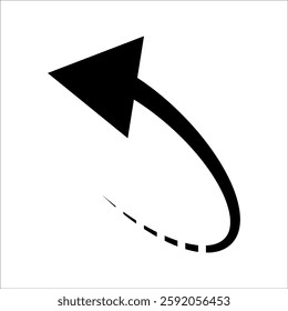 Black left arrow icon design
