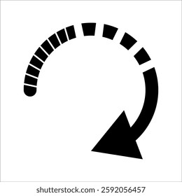 Black left arrow icon design