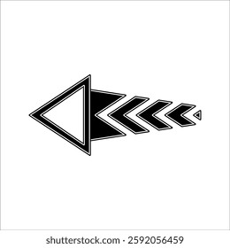 Black left arrow icon design