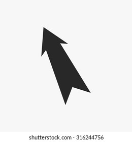 Black Left pointing arrow icons set. Vector Illustration eps10 