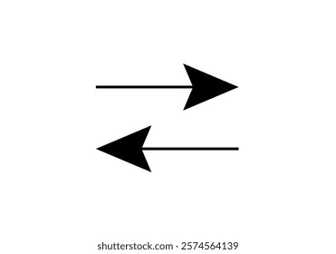 Black left and right arrow icon