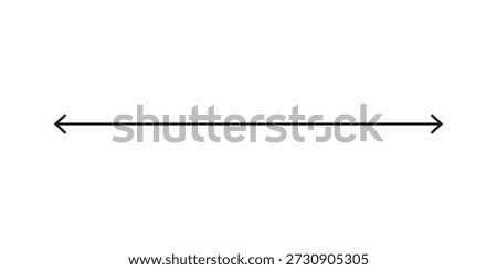 Black Left Right Arrow Line Icon – Minimal Horizontal Double Arrow Direction Symbol for Navigation UI Vector