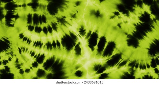 Black and lemon green tie dye pattern seamless  , Colorful tie dye pattern abstract background. NeonTie Dye two Tone. Abstract batik brush seamless and repeat pattern design.