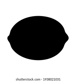 Icono de limón negro aislado ilustración vectorial. Icono vectorial de estilo negro de alta calidad.