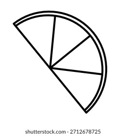 black lemon slice icon isolated on white background