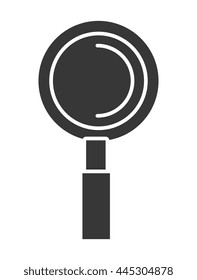 black lens front view over isolated background, vector illustration 