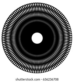 A black lens in vector illustration.
