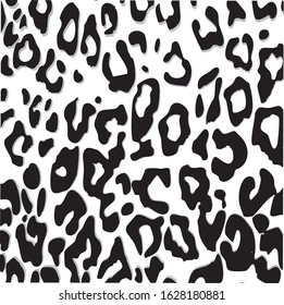 black leopard pattern on a white background