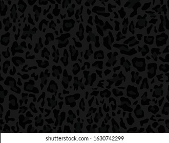 Black leopard pattern seamless background. Modern print design.