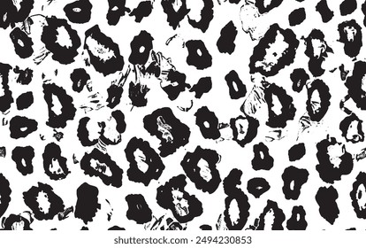 Black Leopard Spot Pattern Design