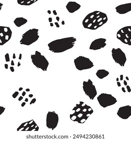 Black Leopard Spot Pattern Design