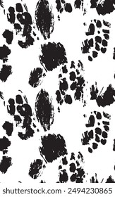 Black Leopard Spot Pattern Design