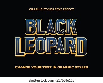 BLACK LEOPARD SUPERHERO GRAPHIC STYLES TEXT EFFECT