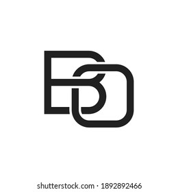 Black letter BO initial logo icon. Modern typography design template elements.
