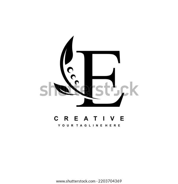 Black Letter E Logo Luxury Black Stock Vector (Royalty Free) 2203704369 ...