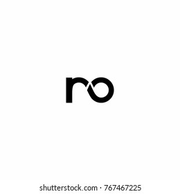 Black Letter Initial with Infinity Logo Icon Vector