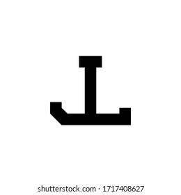 Black letter JL initial logo icon. Modern typography design template elements.