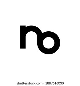 Black letter no initial logo icon. Modern typography design template elements.