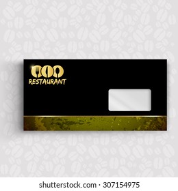 Black letter on Corporate identity Menu Restaurant Background coffee beans