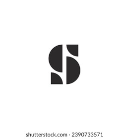 Black letter S logo with blank background