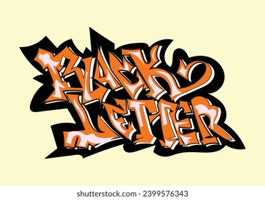 BLACK LETTER word graffiti tag style