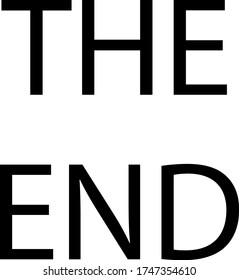 
columna con letras negras "el final"