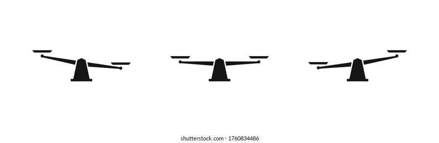 Black libra icon set on white background. Isjlated vector illustration in flat style