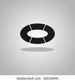 black life buoy icon